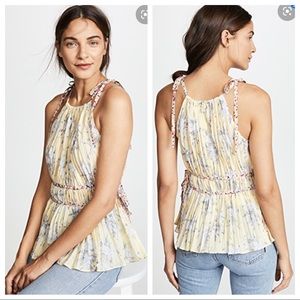 Rebecca Taylor Lemon Rose Silk Top